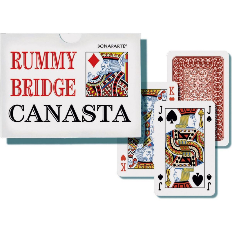 Canasta společenská hra - karty 108ks v papírové krabičce 12x9x2cm