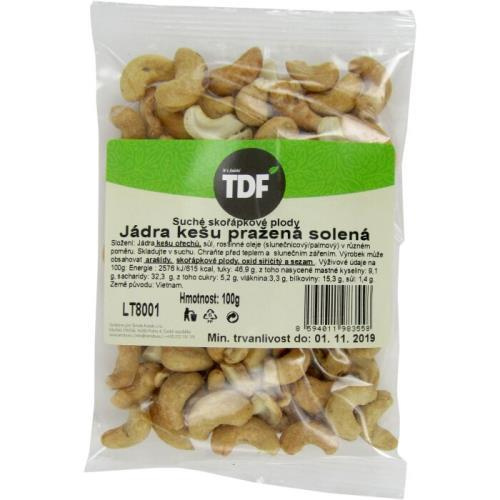 TDF kešu pražené solené 100g