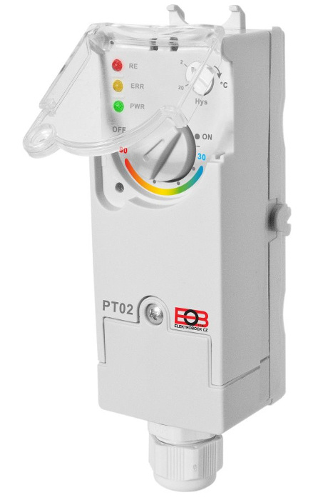 Termostat příložný elektronický Elektrobock PT02