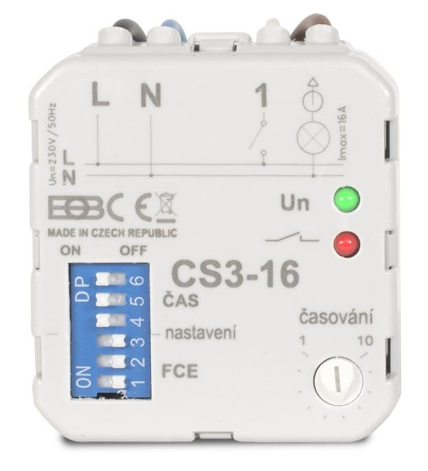 Spínač časový multifunkční pod vypínač CS3–16