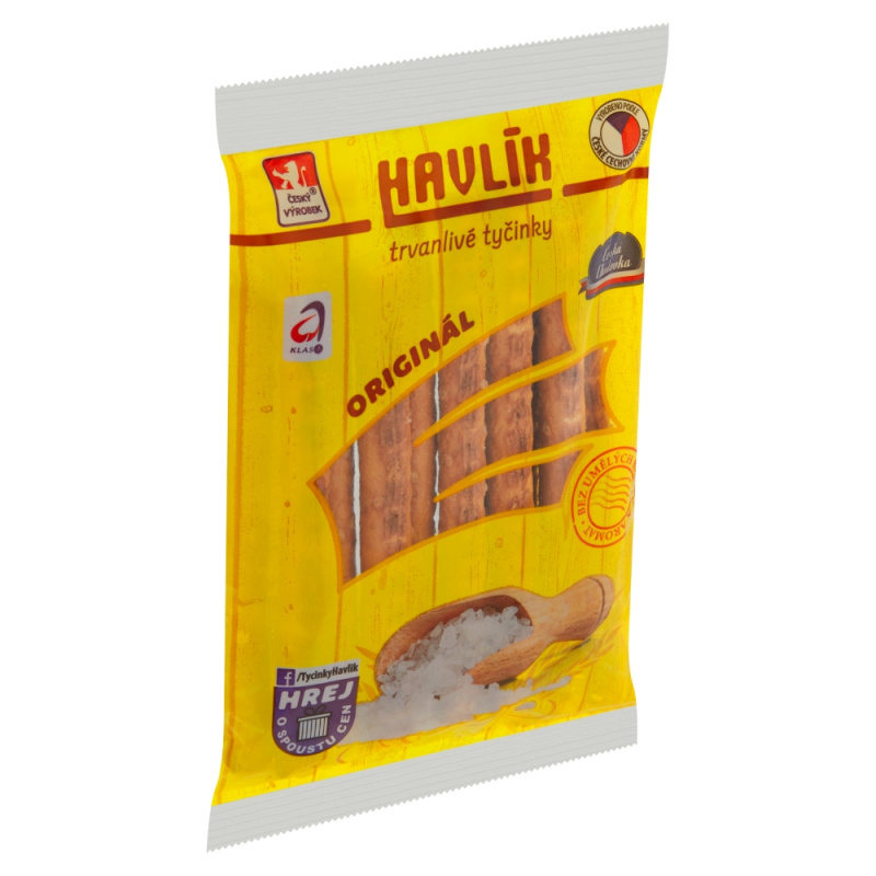 Havlík - tyčinky se sýrem a solí - Original, 90 g