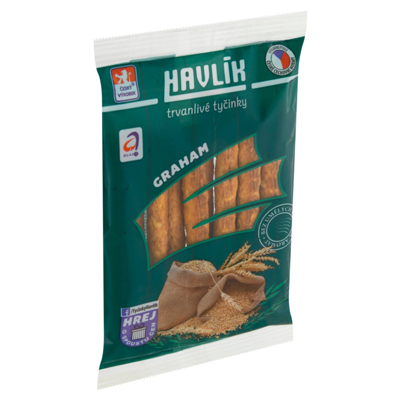 Havlík - tyčinky se sýrem a solí - Graham, 90 g