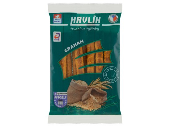 Havlík - tyčinky se sýrem a solí - Graham, 90 g