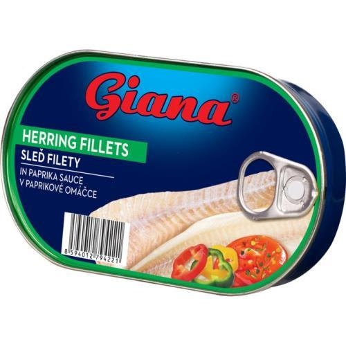 Giana sledí filety v paprikové omáčce 170g