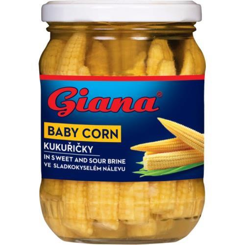 Giana kukuřičky v sladkokyselém nálevu 340g