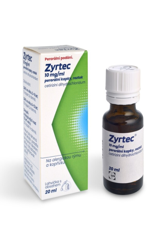 ZYRTEC Kapky, roztok 10 mg 20 ml