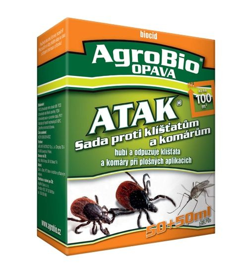 Atak sada proti klíšćatům a komárům 50+50 ml