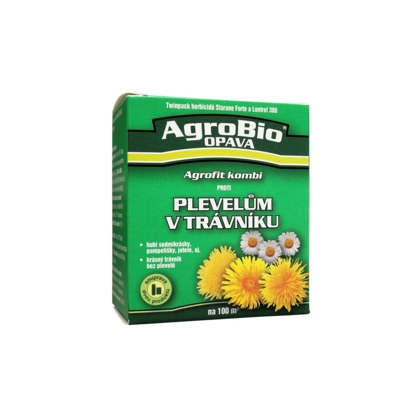 AgroBio Opava Herbicid proti plevelům v trávníku AGROFIT KOMBI na 100 m2