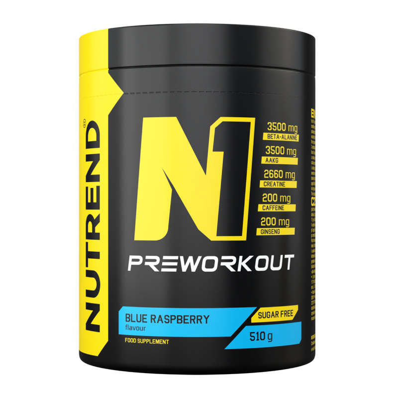 Nutrend N1 Pre-Workout 510 g Příchuť: Modrá malina