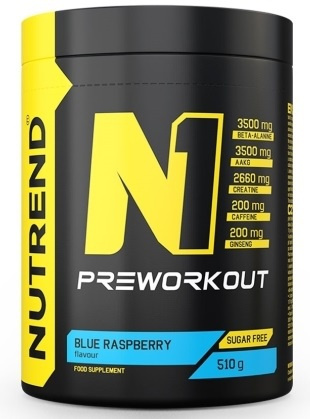 Nutrend N1 Pre-Workout 510 g Příchuť: Modrá malina