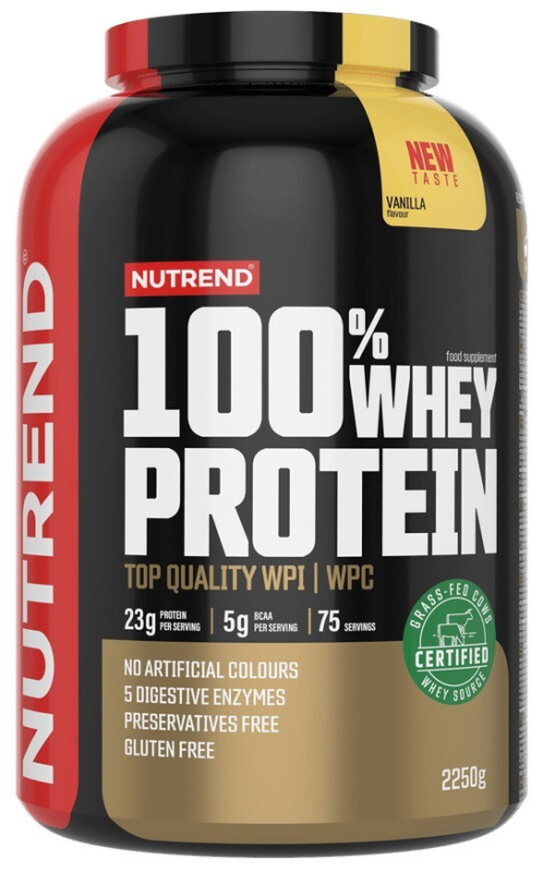 Nutrend 100% Whey Protein NEW 2250 g Příchuť: Vanilka