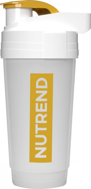 láhev-šejkr NUTREND 0,7 l, čirý-zlaté logo