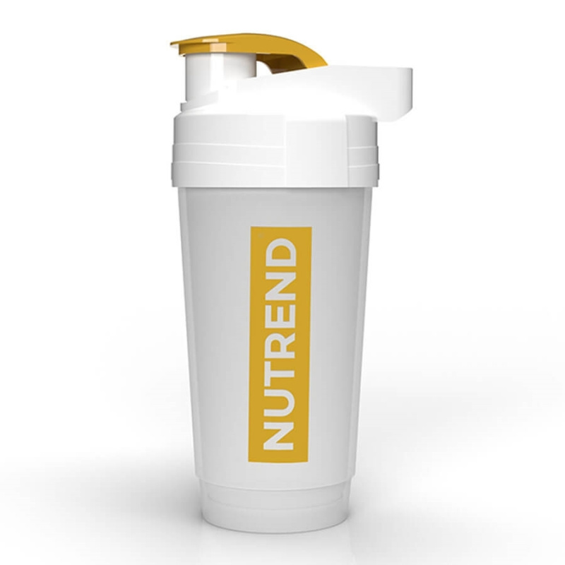 láhev-šejkr NUTREND 0,7 l, čirý-zlaté logo