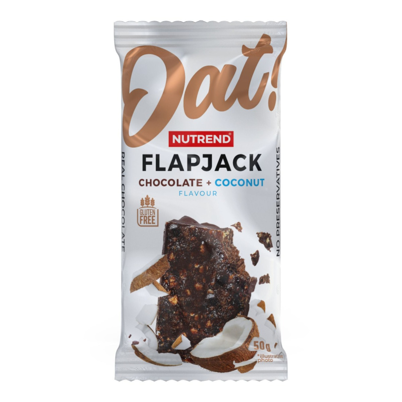 Tyčinka Nutrend Flapjack - čokoláda, kokos, 50g