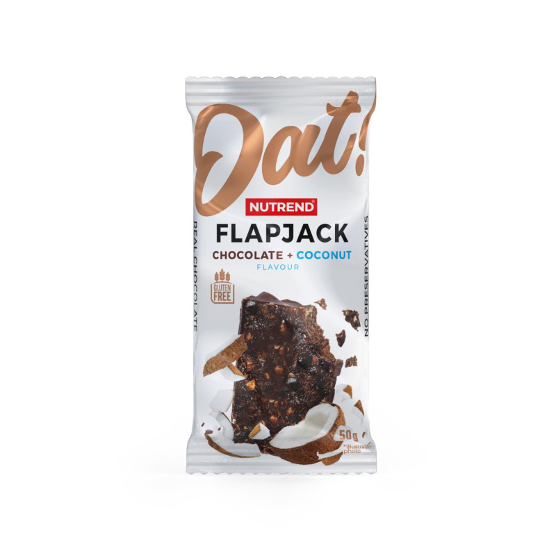 Tyčinka Nutrend Flapjack - čokoláda, kokos, 50g