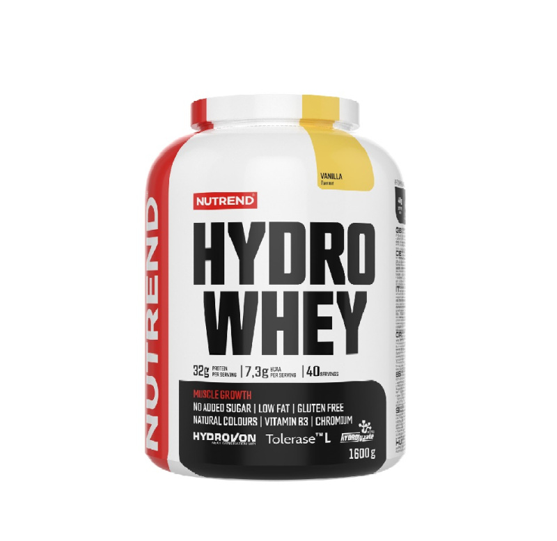 Izolát nativní syrovátkové bílkoviny Nutrend Hydro Whey 1600g vanilka