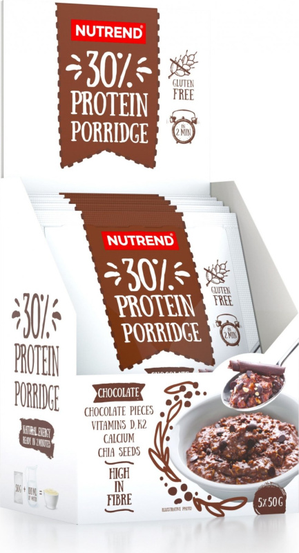 Nutrend Protein Porridge 5 x 50g - čokoláda