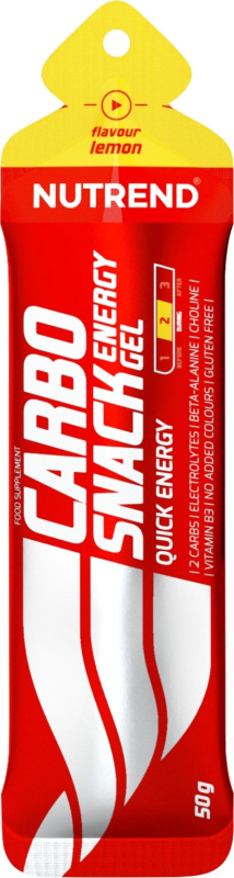 NUTREND Carbosnack gel, sáček, 50 g citron