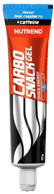 Nutrend Carbosnack with caffeine tuba 50 g - modrá malina