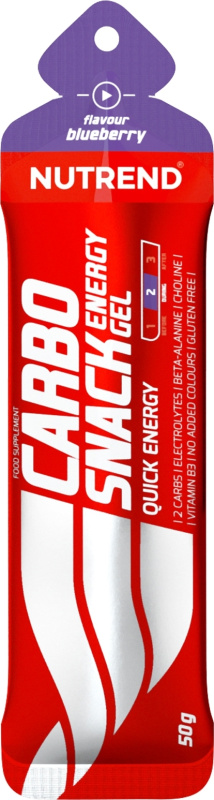 NUTREND Carbosnack gel, sáček, 50 g borůvka