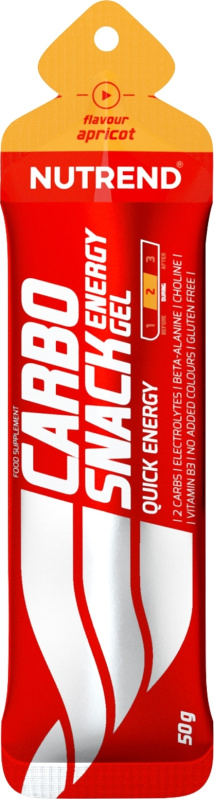 NUTREND Carbosnack gel, sáček, 50 g meruňka