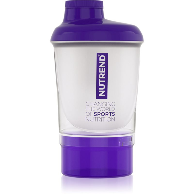 Nutrend Šejkr 2019 300ml + zásobník - fialovoprůhledný
