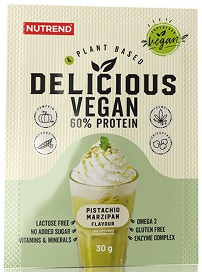 Nutrend Delicious Vegan Protein 30 g - Pistácie/marcipán