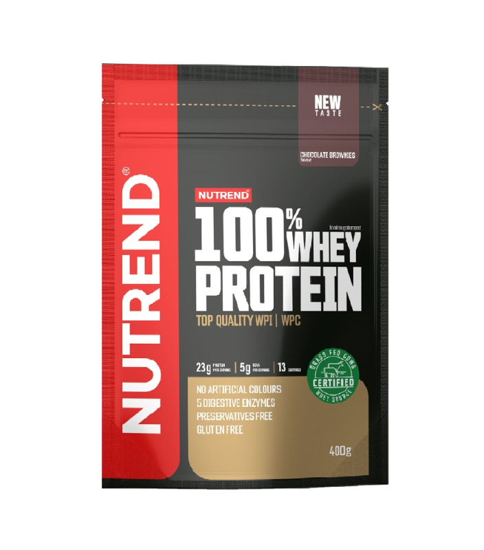 Nutrend 100% Whey Protein NEW, 400 g Příchuť: Čokoládové brownie