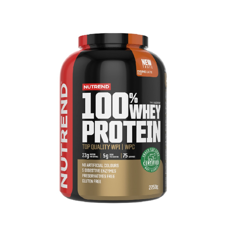 Nutrend 100% Whey Protein NEW 2250 g Příchuť: Karamel/Latte
