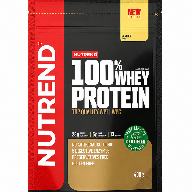 Nutrend 100% Whey Protein NEW, 400 g Příchuť: Vanilka