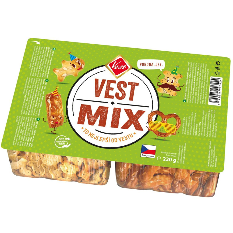 Vest mix preclíků, tyčinek a krekrů