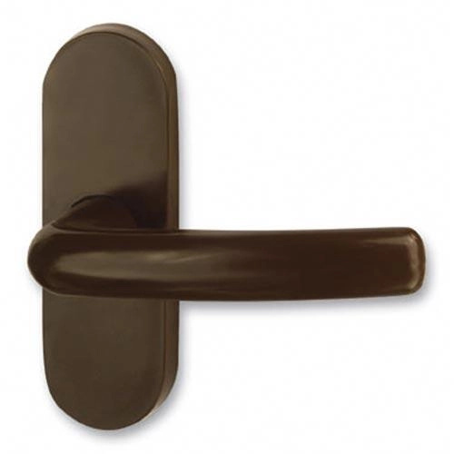 Balkonová klika Klasik plast hnědá