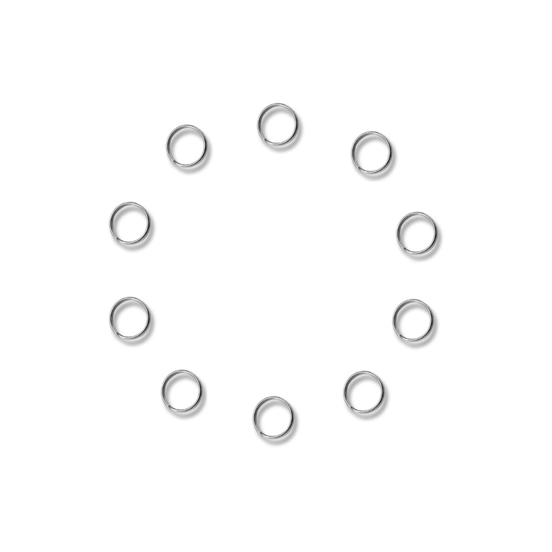 Massag Kroužek na klíče M-40615/30, nikl, 10 ks