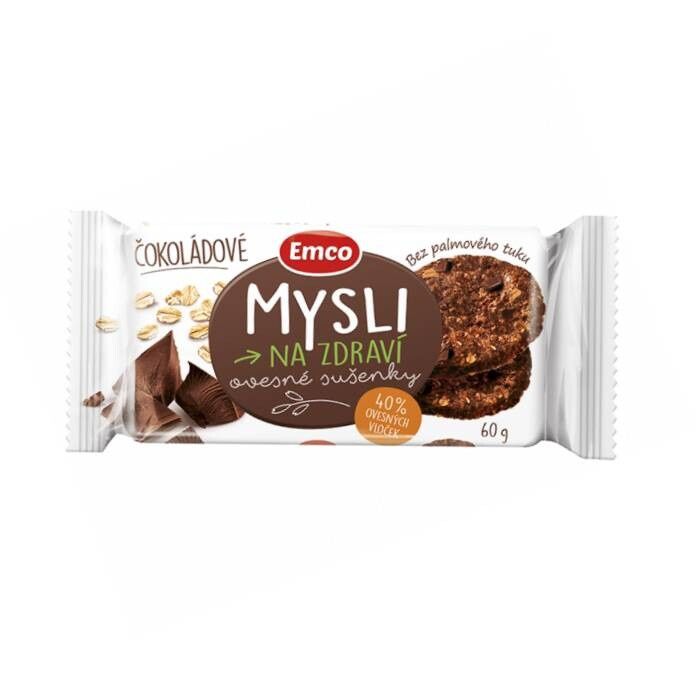 Emco - cereální sušenky - čokoládové, 60 g
