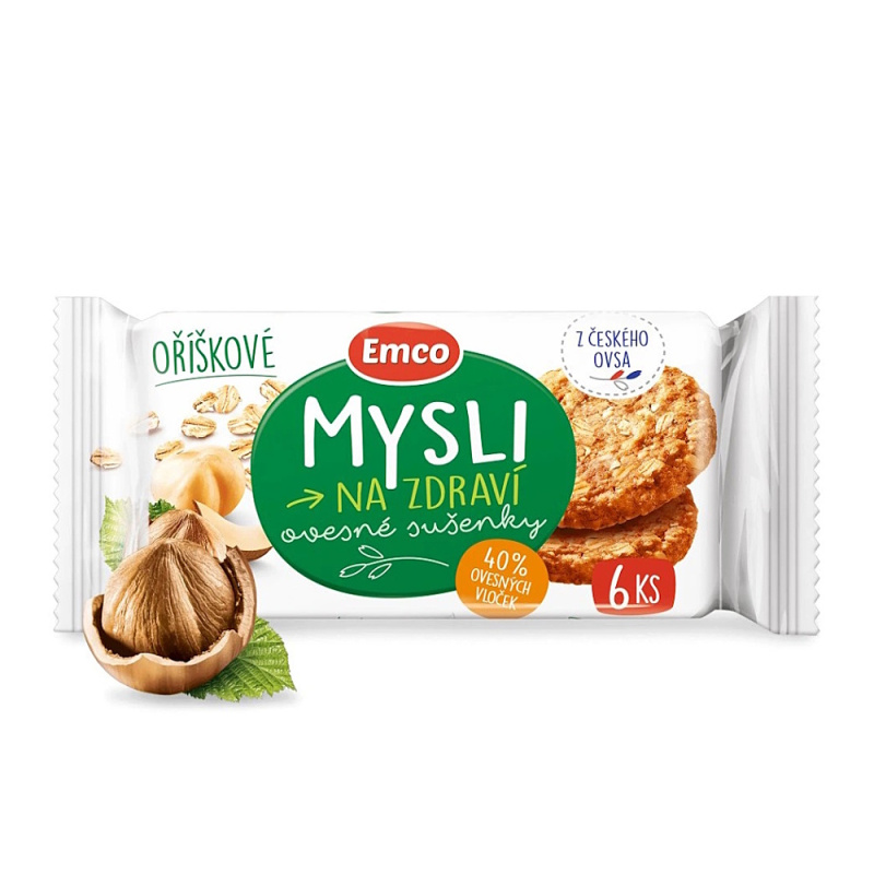 Emco - cereální sušenky - oříškové, 60 g