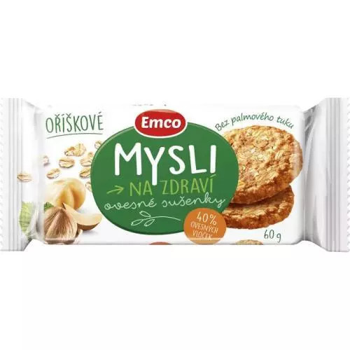 Emco - cereální sušenky - oříškové, 60 g