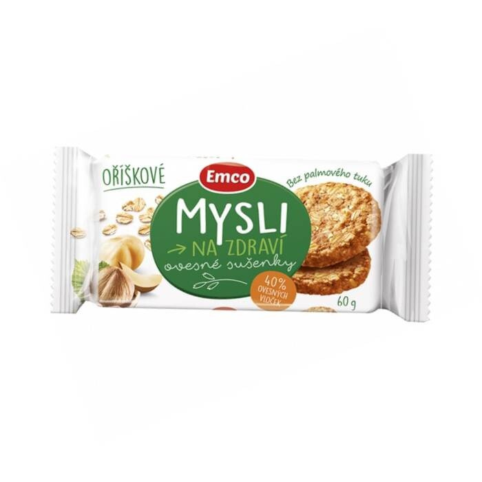 Emco - cereální sušenky - oříškové, 60 g