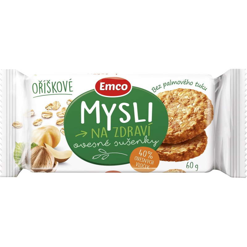 Emco Mysli na zdraví Ovesné sušenky oříškové