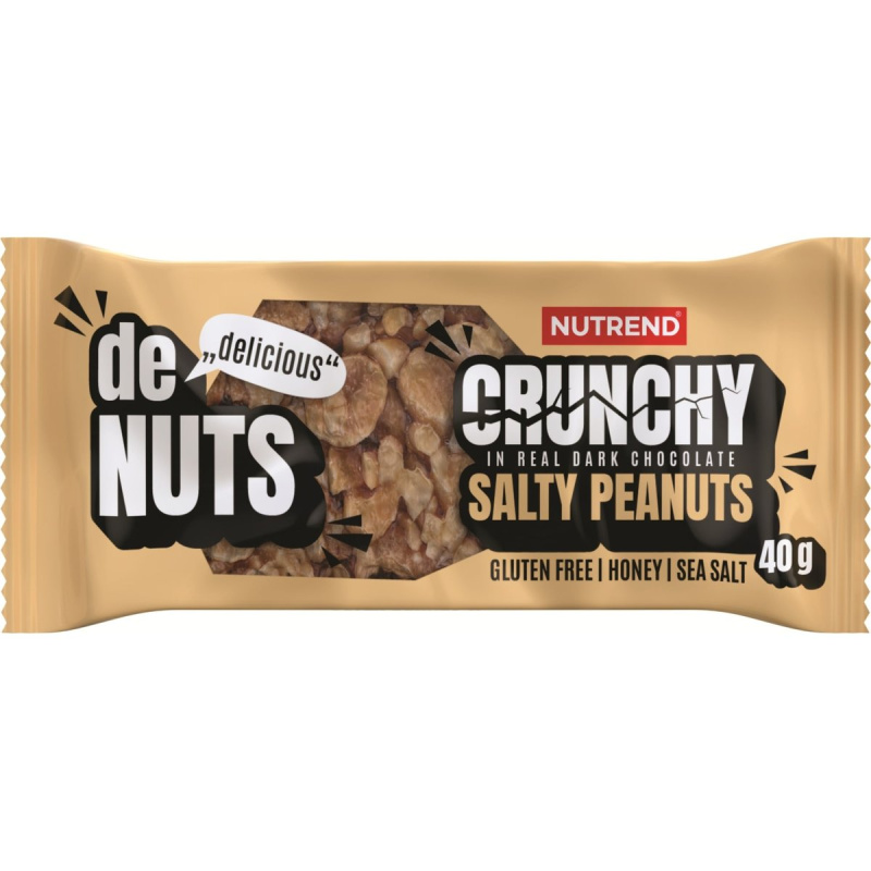 Nutrend Denuts Crunchy 40 g - slané arašídy