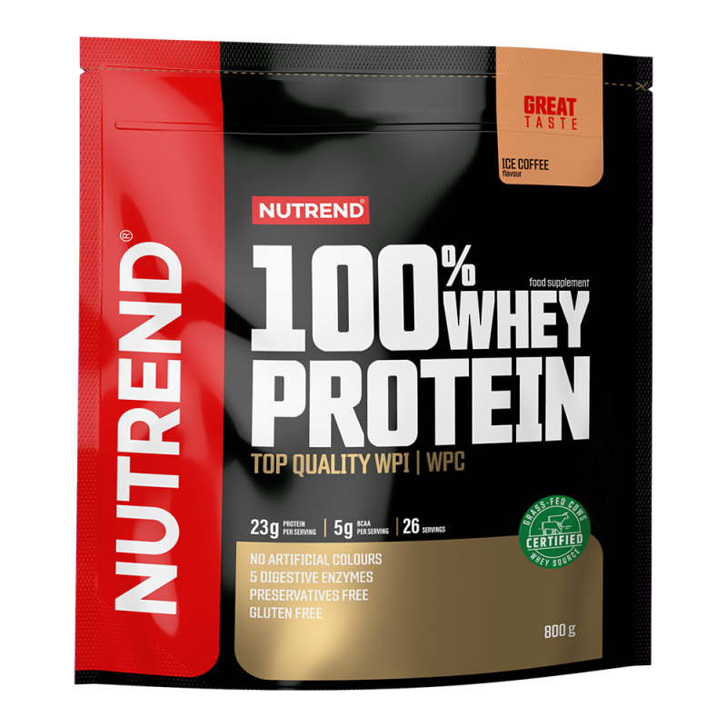 Nutrend 100% Whey Protein 800 g - ledová káva