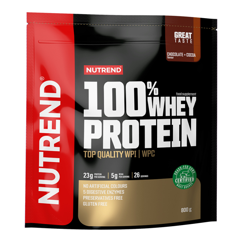 Nutrend 100% Whey Protein 800 g - čokoláda/kakao