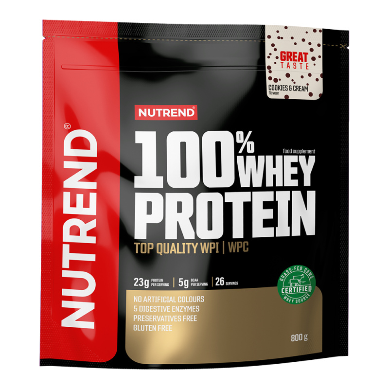 Nutrend 100% Whey Protein 800 g - Cookies Cream