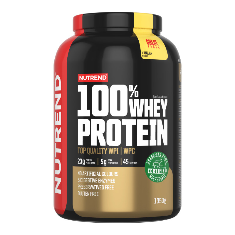 Nutrend 100% Whey Protein 1350 g - vanilka