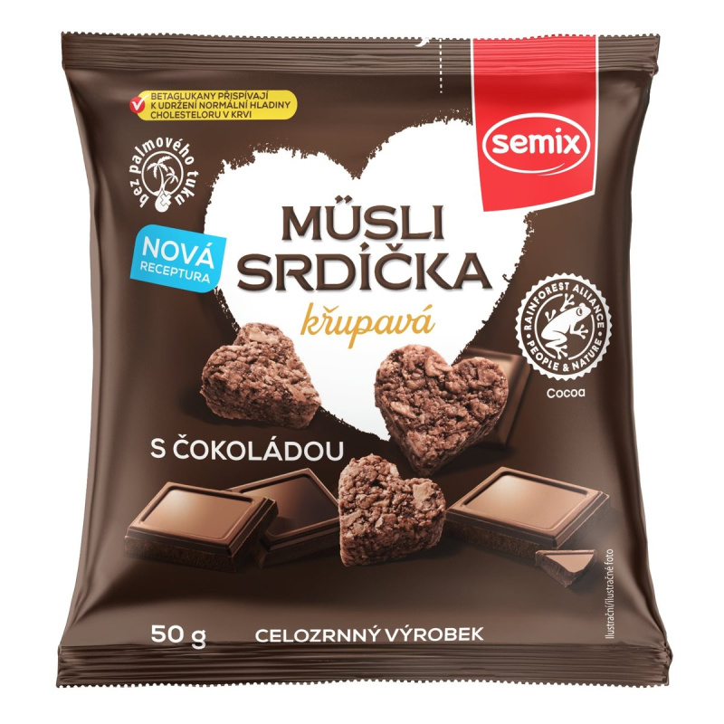 Semix Müsli srdíčka s čokoládou
