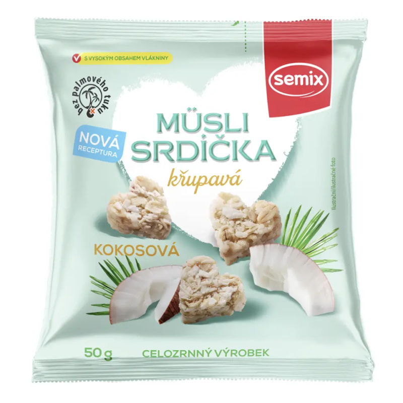 SEMIX Müsli srdíčka křupavá kokosová 50 g