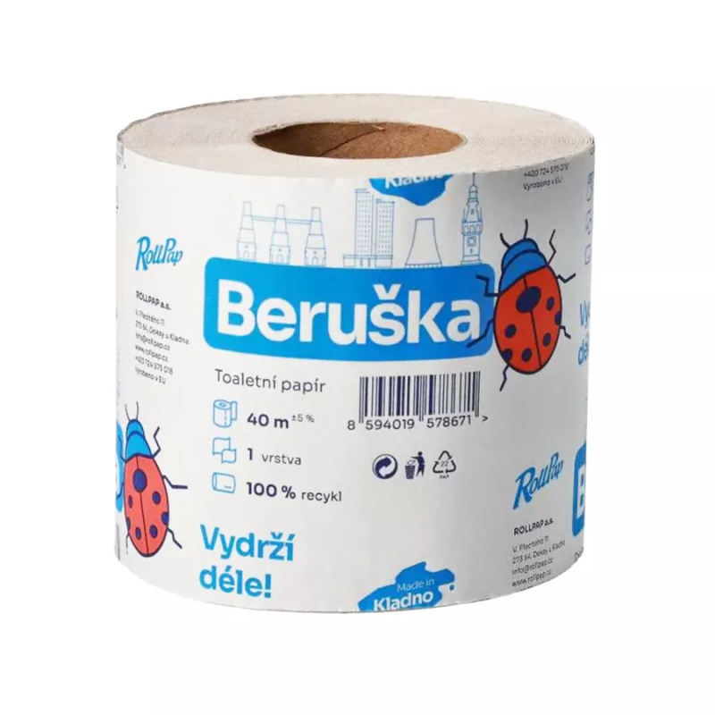 Toaletní papír Prima - jednovrstvý, 40 m