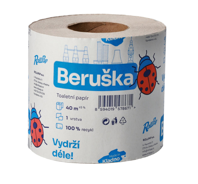 Toaletní papír Prima - jednovrstvý, 40 m