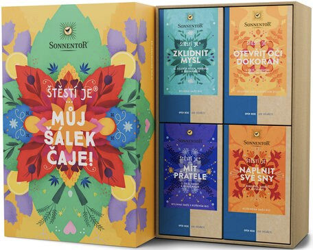 Sonnentor Štěstí je ... můj šálek čaje - dárková sada 4 čajů