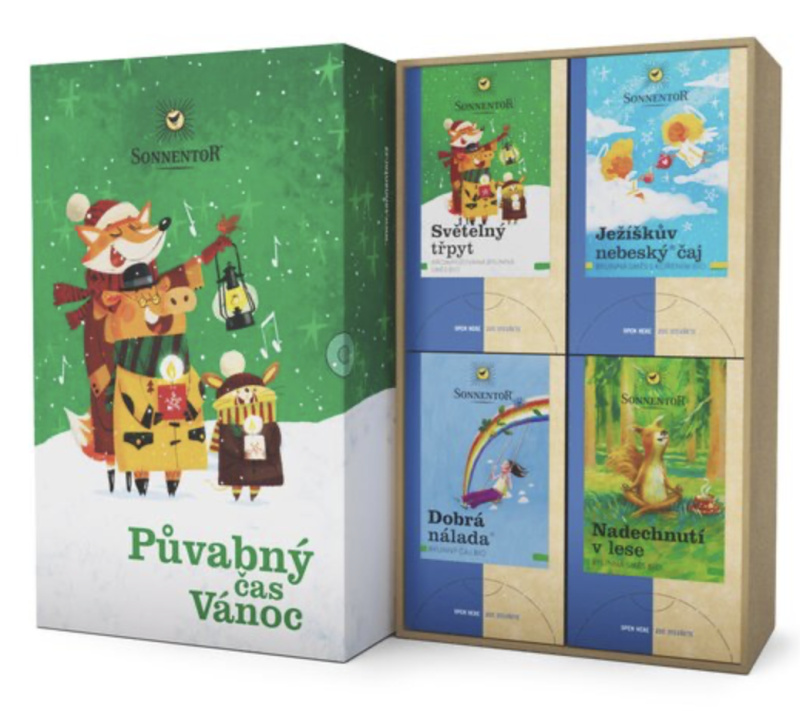Sonnentor Dárková kazeta čajová - Půvabný čas Vánoc