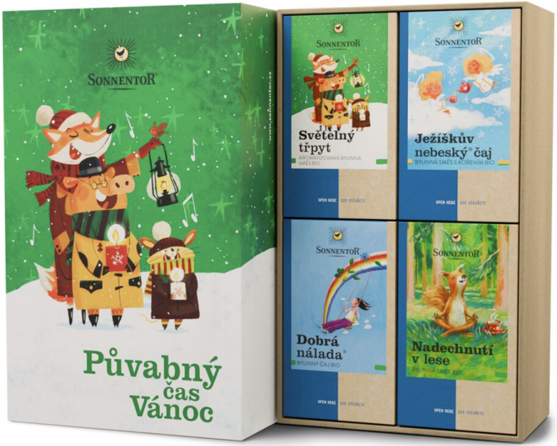 Sonnentor Dárková kazeta čajová - Půvabný čas Vánoc